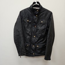 Barbour X Morris & Co Ruskin Wax Cotton Waterproof Black Floral Jacket Uk 10