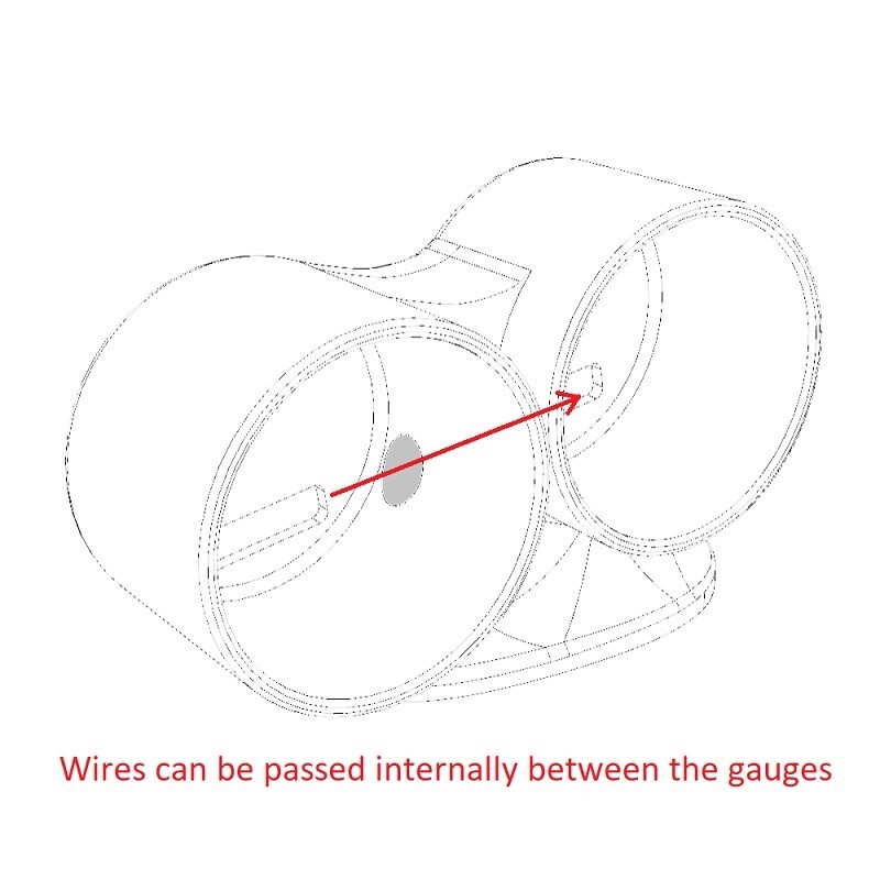 86 FRS BRZ Dual Gauge Pod for 60mm Aftermarket Gauges (Stickon/Dash