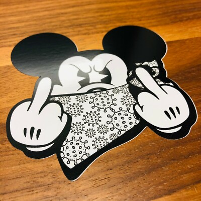 Fuck You Virus Maus   Pandemie 2020 Aufkleber   Tuning Auto Fun Sticker  