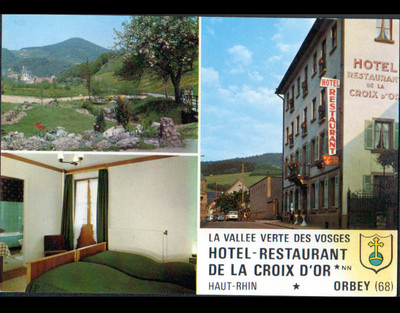 ORBEY (68) HOTEL-RESTAURANT DE LA CROIX D'OR ''Cook Director Jean THOMANN''