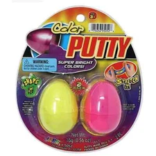 JA-RU Inc. Color Putter - Silly Putty Loaded with Color - Blue Eggs 2 Pack