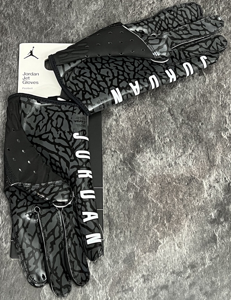 Nike Jordan Jet 7.0 Football Receiver Gloves Black Adult Size Small New thumbnail 2