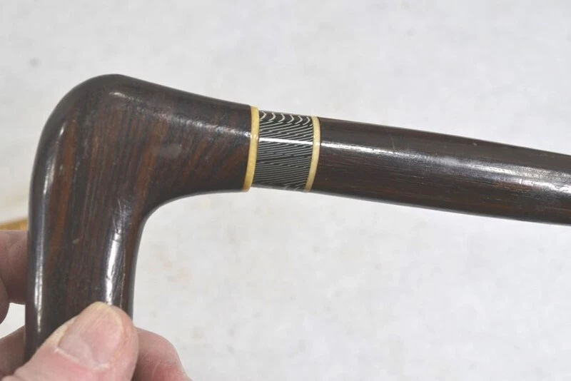 antique cane handle walking stick umbrella parasol sterling silver w/wood 1890 - Image 2 of 4