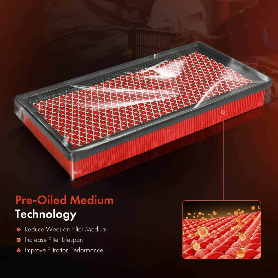 Filtro de aire del motor de alto rendimiento para Chevrolet Camaro GMC Jimmy Isuzu Pontiac Foto 4 de 4