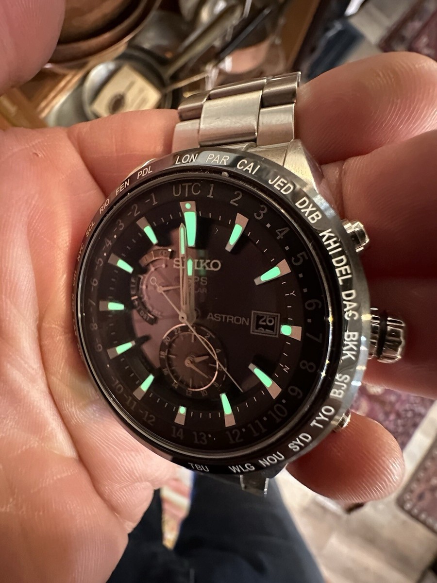 Seiko GPS Solar Astron 7X52-0AE0 Men's Wrist Watch Ships Fast