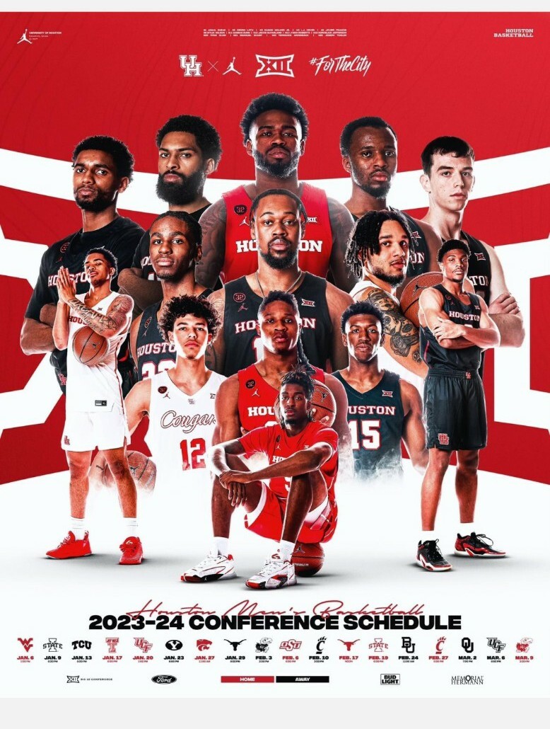 University of Houston Cougars 2023-2024 Basketball SGA Schedule