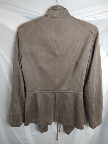 NWT Womens Bianca Sewing Company Size 38-US 8 Taupe Shawl Belted Jacket Bulgaria - Picture 2 of 12