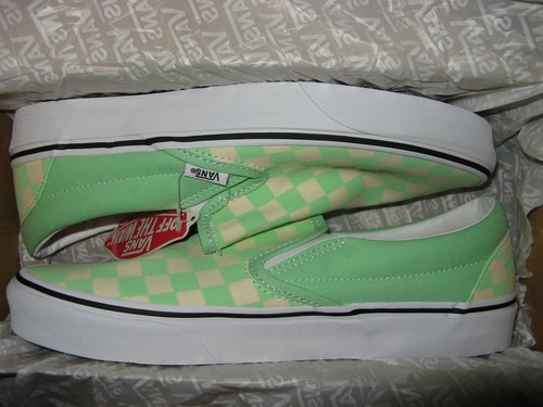 green ash checkerboard vans