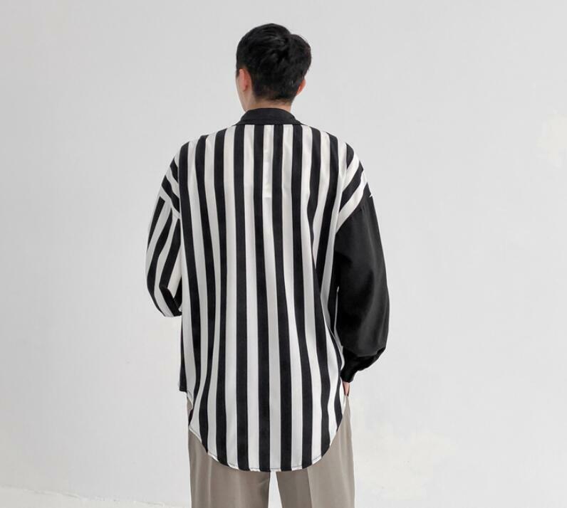 【THEAIRTOWN】chups striped t-shirts(2 color)★韓国人気★ Men's Youth Korean Fashion Two Tone Striped Long Sleeves