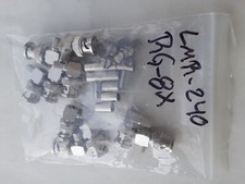 10 pack Right Angle BNC Male Crimp Coax Connector LMR-240,RG-8X