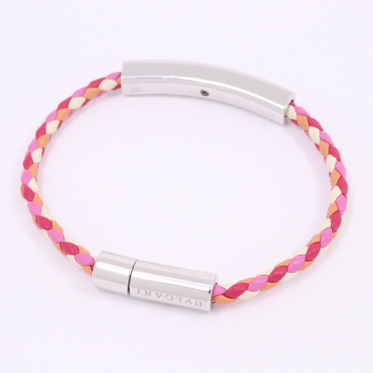 BVLGARI バングル ブルガリ・ブルガリ シルバー レザー 美品 未使用 中古・古着通販】BVLGARI (ブルガリ) レザー切替バングル