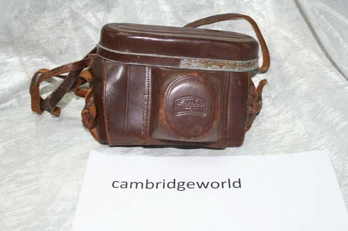 ZEISS IKON CONTAX II BROWN LEATHER CAMERA CASE WITH STRAP GENUINE ORIGINAL BRAND