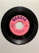 It's Only Make Believe Debbie Ohhh Crazy Jimmy Starr SIGNED 45 rpm Record