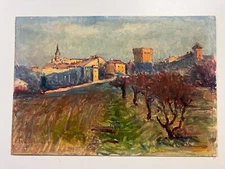 Charles Marie Auguste Charrol (xxe) - Carpentras 1944 Gard - oil on cardboard