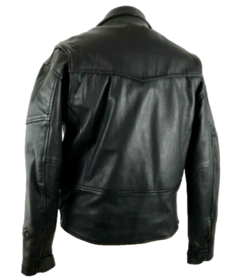 ULTIMATE RIDER Moto Leather Bomber Jacket Removable 3M Thinsulate