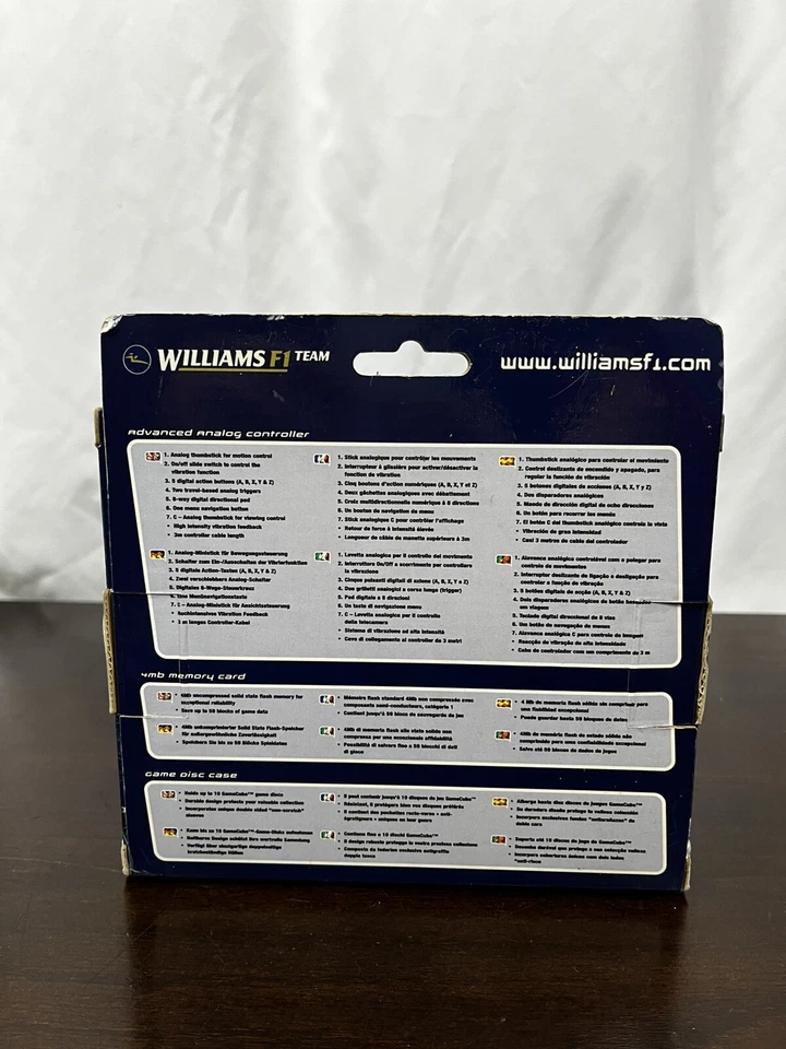Williams F1 Team Gamecube Controller Starter Pack New In Box Memory Card & Case - Image 3 of 4