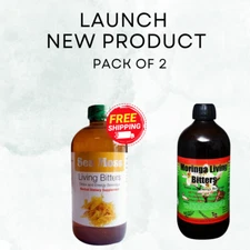 Sea Moss,Moringa Living Bitters - Natural Detox and Digestive Support -16oz-Pack