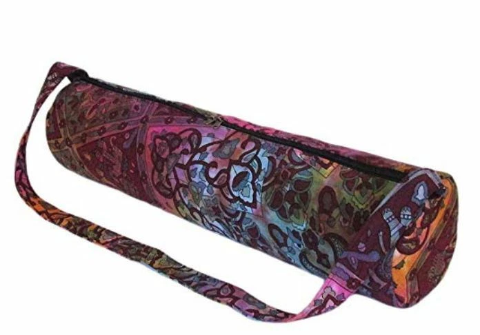 Indian Handmade Shoulder Strap Yoga Mat Carrier Bag Fitness Gym Bag Hippie