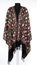 Kashmir Embroidered Flowers ,100 Pure Wool 28"X80" Traditional Ari Embroidery