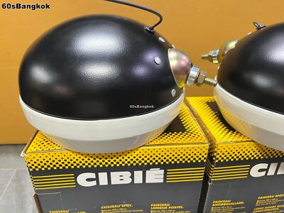 CIBIE SUPER OSCAR Black Fog lamp Driving lamp & Covers NOS A Pair