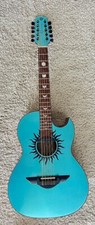H. Jimenez Galaxia Collection Acoustic Electric Bajo Quinto Turquoise Sparkle