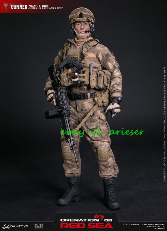 DAMTOYS DMS007 紅海行動 オペレーション：レッドシー 蛟龍 Damtoys 1/6 Dms007 Operation Red Sea Pla Gunner Zhang Tian