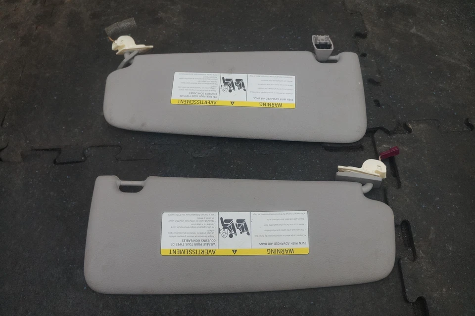 Conjunto 2 viseiras de sol esquerda direita espelho cinza fabricante de equipamento original BMW 535i 528 550 F10 2011-16 - Imagem 3 de 4