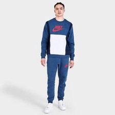Nike Sportswear Hybrid Fleece Tracksuit Mystic Navy/White/Obsidian/University