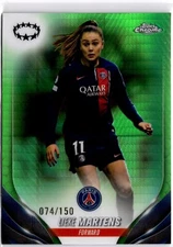 Lieke Martens 2023-24 Topps Chrome Women's Green Refractor #81 PSG #074/150
