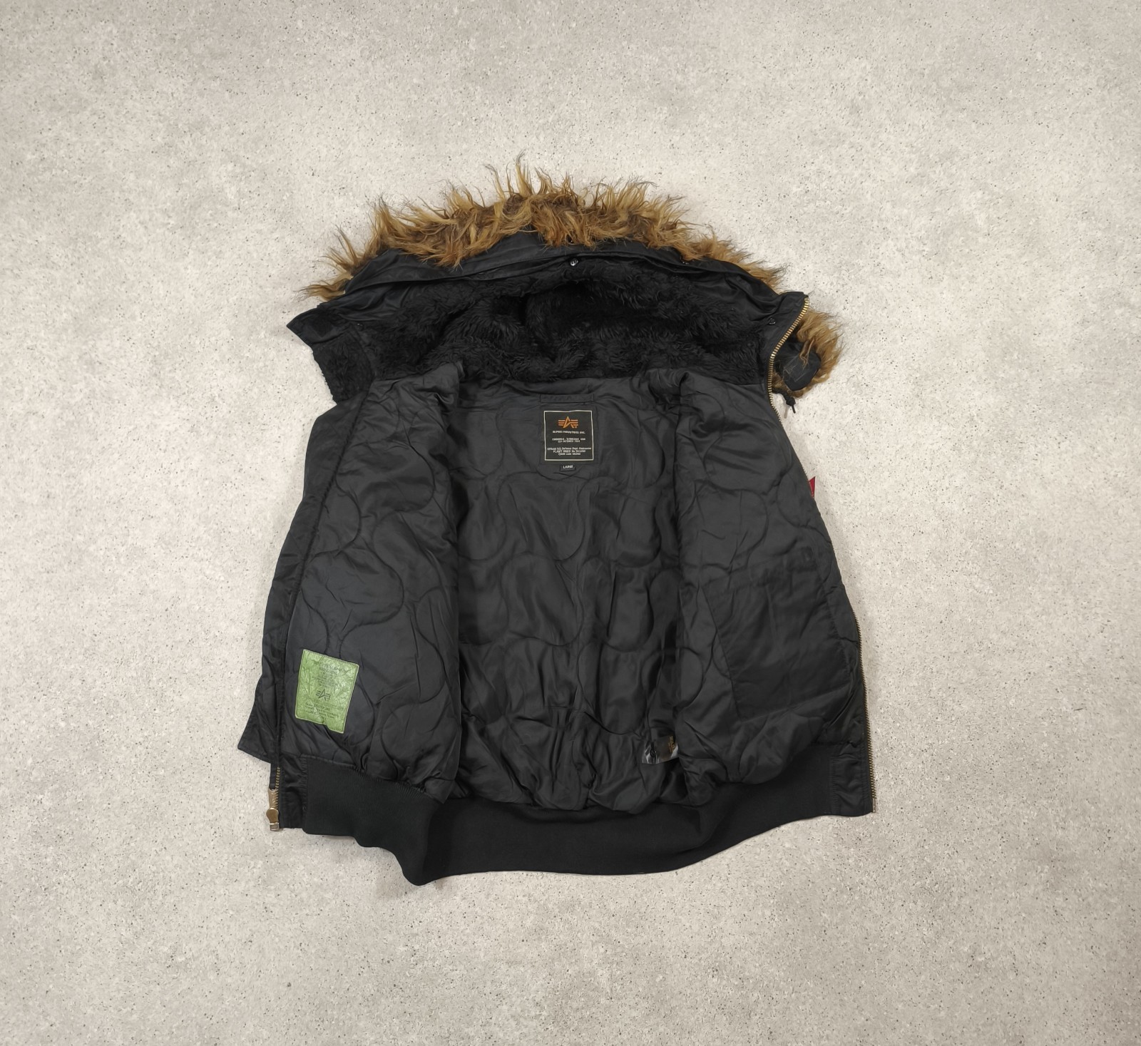 Alpha Industries Custom Bomber Jacket Hooded Flye… - image 12