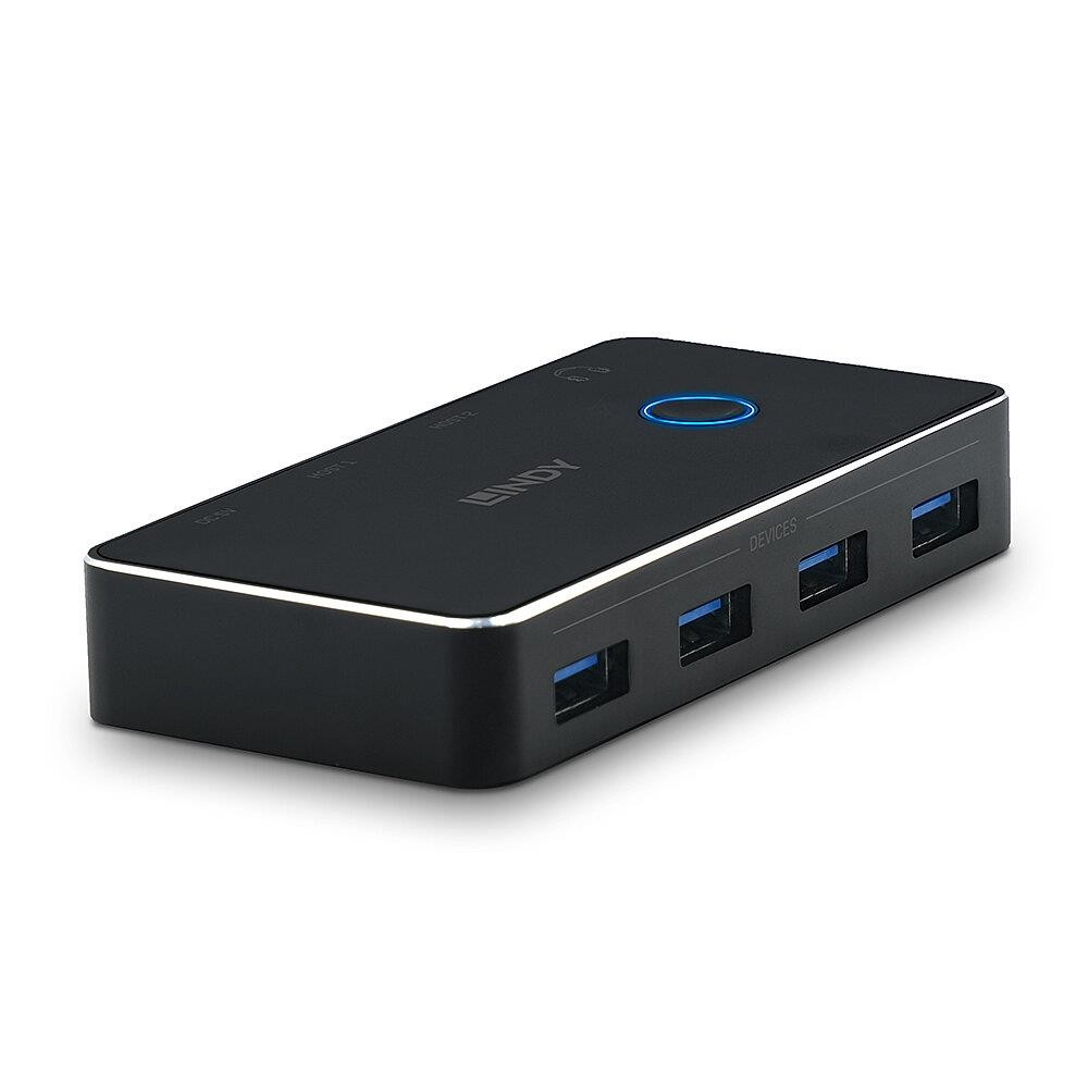 LINDY Switch de partage USB 3.0 hub commutateur 2 ordinateurs 4 ports périphériques