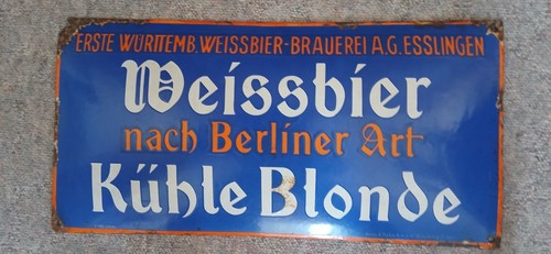 Brauerei Wolfshohe Emailschild