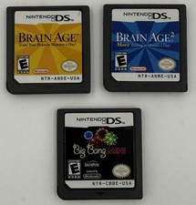 Nintendo DS Game Lot: Brain Age, Brain Age 2 & Big Bang Mini NDS 2DS 3DS