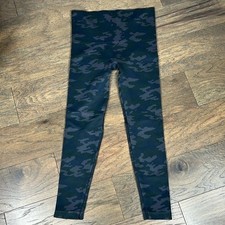SPANX Look At Me Now Seamless Leggings Gray Camo Sz S FL3515 NWOT