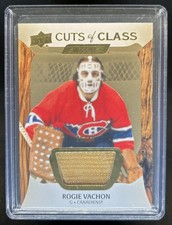 2024-25 Upper Deck Engrained Icons Rogie Vachon Cuts of Class Stick Gold #/49