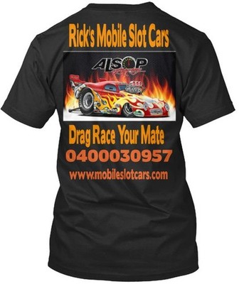 Ricks Mobile Slot Cars T-Shirt Made in the USA Size S to 5XL