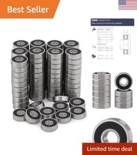 100 PCS 8x22x7mm Double Rubber Seal Ball Bearings - Pre-Lubricated Efficiency