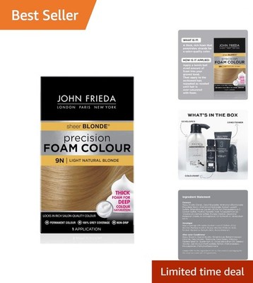 Anti-Fade 9N Light Natural Blonde Hair Color - Nourishing Permanent Foam Kit