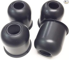 4 Trailer Wheel Hub Center Caps - Travel Trailer, Camper, RV - Open Black 3.125"