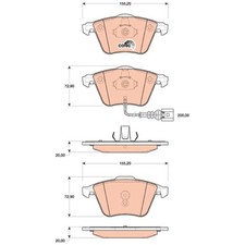 Satz Bremsbeläge Bremsklötze vorne für Seat Leon 1P1 | 24025056