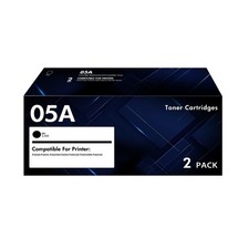 05A CE505A Toner Cartridge Black 2 Pack Compatible Replacement for HP 05A CE5...