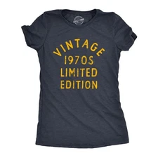 Womens Vintage 1970s Limited Edition T Shirt Funny Cool 1970 Theme Classic Tee