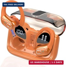 Wireless Earbuds Bluetooth 5.4 Sport Headphones IPX7 Waterproof Cosmic Orange