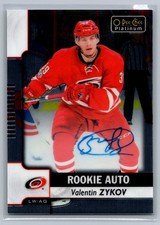 2017-18 O-Pee-Chee Platinum #R-VZ Valentin Zykov Carolina Hurricanes Auto