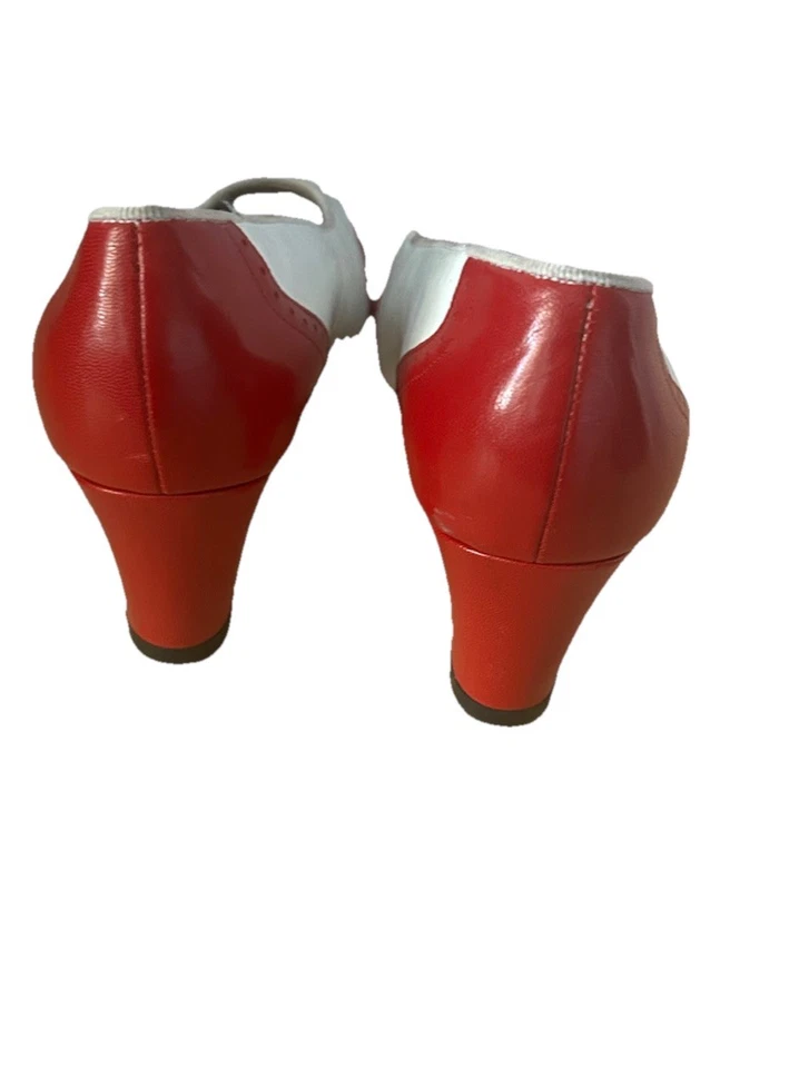 Кожаные туфли-лодочки Ros Hommerson в стиле крыла красно-белые старые деньги церковь - Изображение 3 из 4