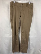 Liz Claiborne Women Walnut Soft Stretch Flexi-Fit Slim Leg Ankle Pants Sz 10 NWT