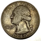1940-S Washington 90% Silver 25c-Low Mintage- VF Condition US Coin - 3411