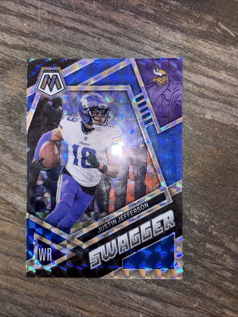 ブルースワット ジャンボカードダス 2023 Panini Mosaic - Swagger Justin Jefferson #SS-JJ Blue Mosaic