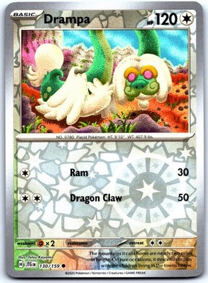 Drampa 130 Reverse Holo C Journey Together Pokemon NM/M