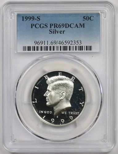 1999-S Silver 50C PCGS PR 69 DCAM Kennedy Half Dollar